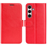 Samsung Galaxy S24 FE Hoesje - MobyDefend Wallet Book Case (Sluiting Achterkant) - Rood