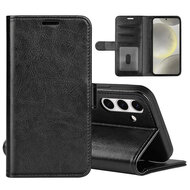 Samsung Galaxy S24 FE Hoesje - MobyDefend Wallet Book Case (Sluiting Achterkant) - Zwart