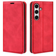 Samsung Galaxy S24 FE Hoesje - Luxe Wallet Bookcase (Magnetische Sluiting) - Rood