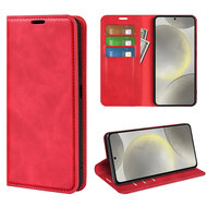 Samsung Galaxy S24 FE Hoesje - Luxe Wallet Bookcase (Magnetische Sluiting) - Rood