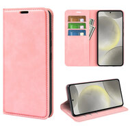 Samsung Galaxy S24 FE Hoesje - Luxe Wallet Bookcase (Magnetische Sluiting) - Roze