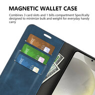 Samsung Galaxy S24 FE Hoesje - Luxe Wallet Bookcase (Magnetische Sluiting) - Grijs