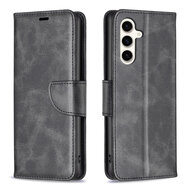 Samsung Galaxy S24 FE Hoesje - MobyDefend Wallet Book Case Met Koord - Zwart