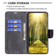 Samsung Galaxy S24 FE Hoesje - MobyDefend Wallet Book Case Met Koord - Zwart