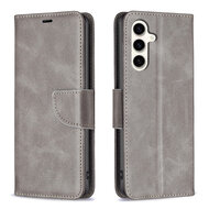 Samsung Galaxy S24 FE Hoesje - MobyDefend Wallet Book Case Met Koord - Grijs