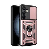 Samsung Galaxy S24 FE Hoesje - MobyDefend Pantsercase Met Draaibare Ring - Ros&eacute;