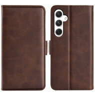 Samsung Galaxy S24 Hoesje - MobyDefend Luxe Wallet Book Case (Sluiting Zijkant) - Bruin