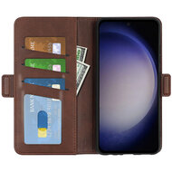 Samsung Galaxy S24 Hoesje - MobyDefend Luxe Wallet Book Case (Sluiting Zijkant) - Bruin