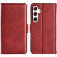 Samsung Galaxy S24 Hoesje - MobyDefend Luxe Wallet Book Case (Sluiting Zijkant) - Rood