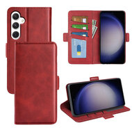 Samsung Galaxy S24 Hoesje - MobyDefend Luxe Wallet Book Case (Sluiting Zijkant) - Rood