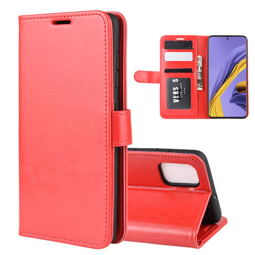 Samsung Galaxy A51 hoesje, Wallet bookcase, Rood