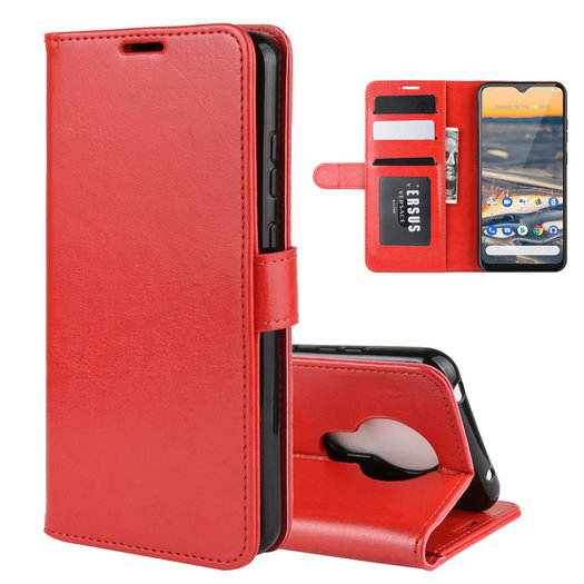 Nokia 5.3 hoesje, Wallet bookcase, Rood