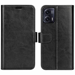 Motorola Moto G73 Hoesje - MobyDefend Wallet Book Case (Sluiting Achterkant) - Zwart
