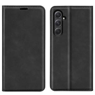 Samsung Galaxy A55 hoesje - Luxe Wallet Bookcase (Magnetische Sluiting) - Zwart