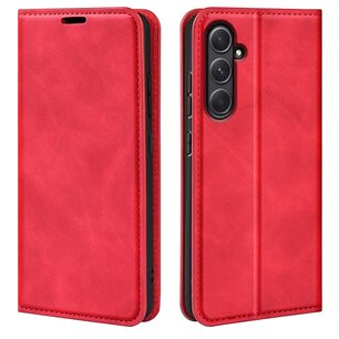 Samsung Galaxy A55 hoesje - Luxe Wallet Bookcase (Magnetische Sluiting) - Rood