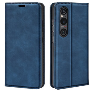 Sony Xperia 1 VI Hoesje - Luxe Wallet Bookcase (Magnetische Sluiting) - Blauw