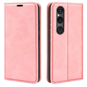 Sony Xperia 1 VI Hoesje - Luxe Wallet Bookcase (Magnetische Sluiting) - Roze