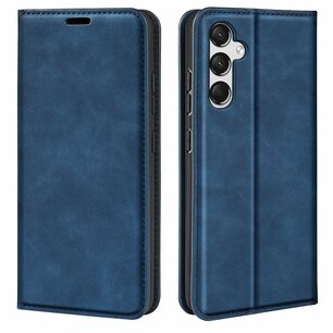 Samsung Galaxy A25 Hoesje - Luxe Wallet Bookcase (Magnetische Sluiting) - Blauw