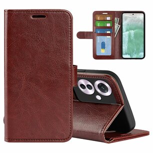 Oppo Reno 11F Hoesje - MobyDefend Wallet Book Case (Sluiting Achterkant) - Bruin