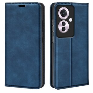 Oppo Reno 11F Hoesje - Luxe Wallet Bookcase (Magnetische Sluiting) - Blauw