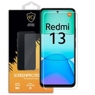 Xiaomi Redmi 13 4G Screenprotector - MobyDefend Case-Friendly Screensaver - Gehard Glas