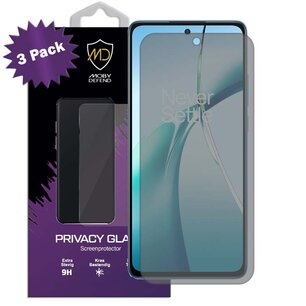 3-Pack MobyDefend OnePlus Nord CE 4 Lite Screenprotectors - Matte Privacy Glass Screensavers