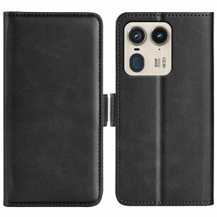 Motorola Edge 50 Ultra Hoesje - MobyDefend Luxe Wallet Book Case (Sluiting Zijkant) - Zwart