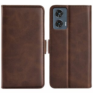 Motorola Edge 50 Fusion Hoesje - MobyDefend Luxe Wallet Book Case (Sluiting Zijkant) - Bruin