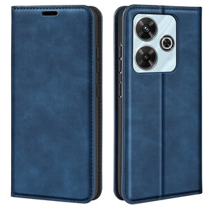 Xiaomi Redmi 13 4G Hoesje - Luxe Wallet Bookcase (Magnetische Sluiting) - Blauw