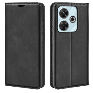 Xiaomi Redmi 13 4G Hoesje - Luxe Wallet Bookcase (Magnetische Sluiting) - Zwart