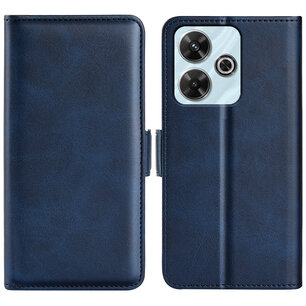 Xiaomi Redmi 13 4G Hoesje - MobyDefend Luxe Wallet Book Case (Sluiting Zijkant) - Blauw