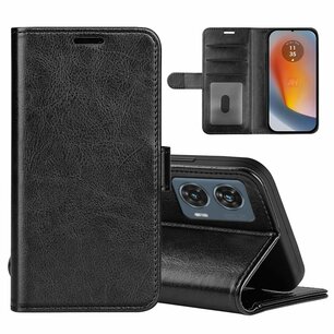 Motorola Edge 50 Fusion Hoesje - MobyDefend Wallet Book Case (Sluiting Achterkant) - Zwart