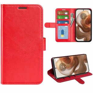 Motorola Edge 50 Ultra Hoesje - MobyDefend Wallet Book Case (Sluiting Achterkant) - Rood