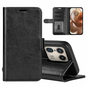 Motorola Edge 50 Ultra Hoesje - MobyDefend Wallet Book Case (Sluiting Achterkant) - Zwart