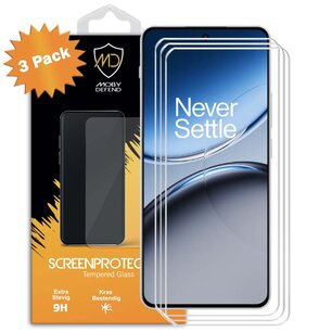 3-Pack OnePlus Nord 4 Screenprotectors - MobyDefend Case-Friendly Screensaver - Gehard Glas