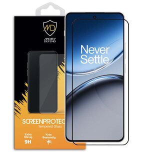 OnePlus Nord 4 Screenprotector - MobyDefend Screensaver Met Zwarte Randen - Gehard Glas