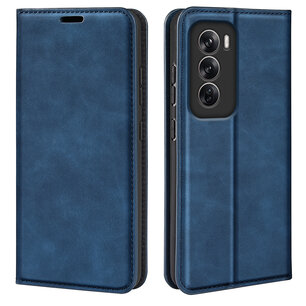 Oppo Reno12 Pro Hoesje - Luxe Wallet Bookcase (Magnetische Sluiting) - Blauw