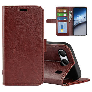 OnePlus Nord 4 Hoesje - MobyDefend Wallet Book Case (Sluiting Achterkant) - Bruin