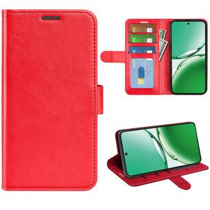 Oppo Reno12 F Hoesje - MobyDefend Wallet Book Case (Sluiting Achterkant) - Rood