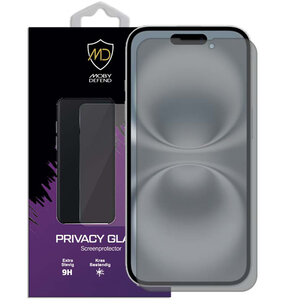 MobyDefend iPhone 16 Screenprotector - Matte Privacy Glass Screensaver