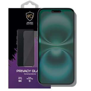 MobyDefend iPhone 16 Plus Screenprotector - HD Privacy Glass Screensaver