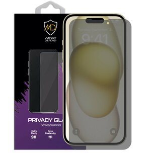 MobyDefend iPhone 15 Screenprotector - HD Privacy Glass Screensaver