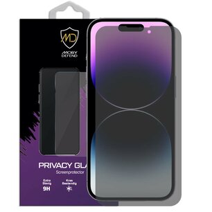 MobyDefend iPhone 14 Pro Screenprotector - HD Privacy Glass Screensaver