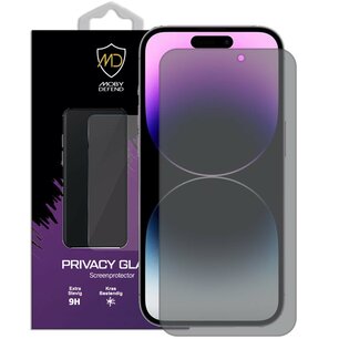 MobyDefend iPhone 14 Pro Screenprotector - Matte Privacy Glass Screensaver