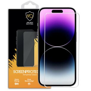 iPhone 14 Pro Max Screenprotector - MobyDefend Case-Friendly Screensaver - Gehard Glas