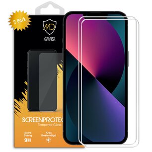 2-Pack iPhone 13 / iPhone 13 Pro Screenprotectors - MobyDefend Case-Friendly Screensavers - Gehard Glas