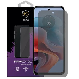 MobyDefend Motorola Moto G34 Screenprotector - HD Privacy Glass Screensaver