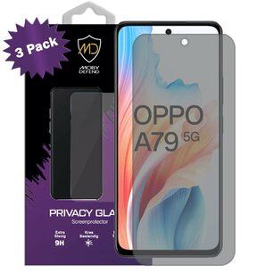 3-Pack MobyDefend Oppo A79 Screenprotectors - Matte Privacy Glass Screensavers