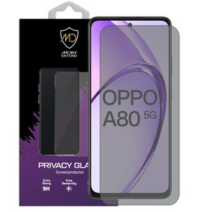 MobyDefend Oppo A80 5G Screenprotector - Matte Privacy Glass Screensaver