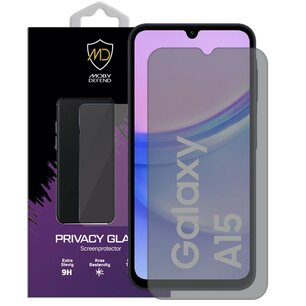 MobyDefend Samsung Galaxy A15 Screenprotector - Matte Privacy Glass Screensaver